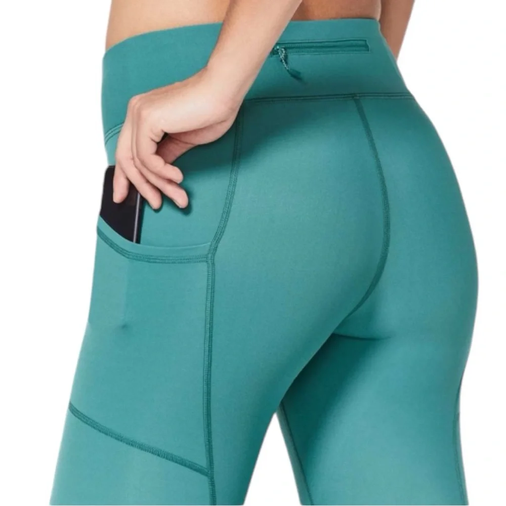 Lululemon Tight Stuff Tight II 25" Size 4 Deep Cove Teal - Picture 2 of 9
